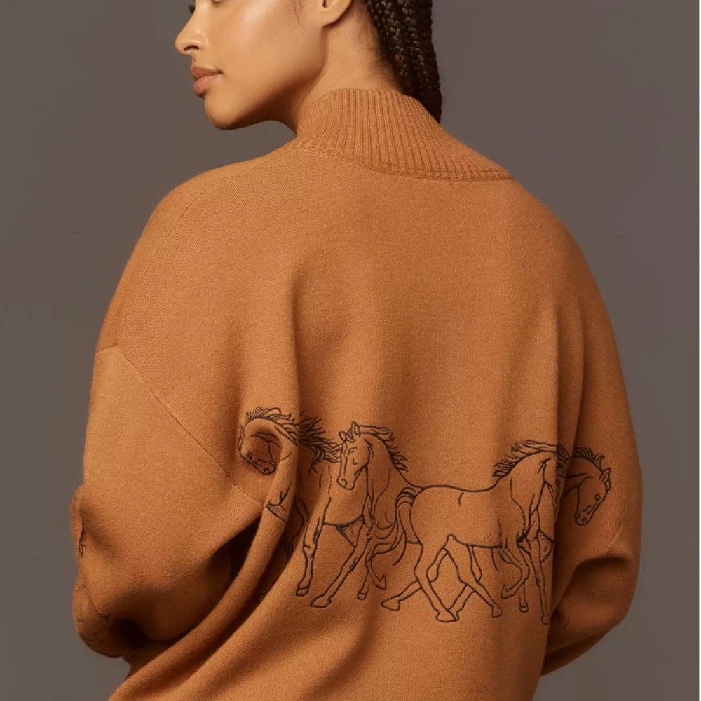 Montana Mock-Neck Half-Zip Sweater by Maeve